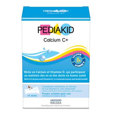 Calciu si Vitamina D3, 14 plicuri, Pediakid 