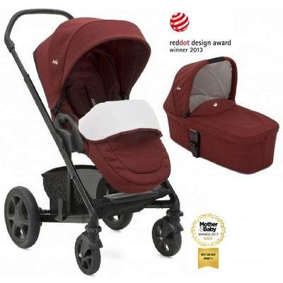 Carucior Sistem Multifunctional 2in1 Chrome Deluxe Cranberry, 0luni-15Kg, Joie