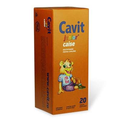 Cavit 9 plus caise, 20 tablete masticabile, Biofarm