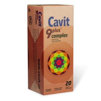 Cavit 9 Plus Complex, 20 tablete masticabile, Biofarm