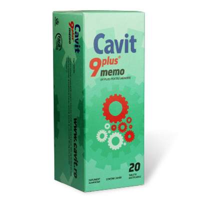 Cavit 9 Plus Memo, 20 tablete masticabile, Biofarm