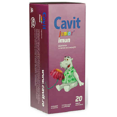Cavit Junior Imun cu gust de vanilie, 20 tablete, Biofarm