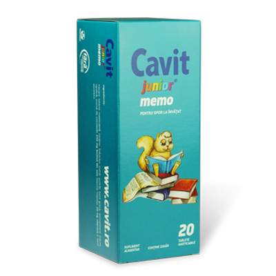 Cavit junior memo, 20 tablete, Biofarm