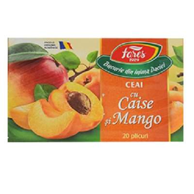 Ceai de caise si mango, Aromafruct, 20 plicuri, Fares
