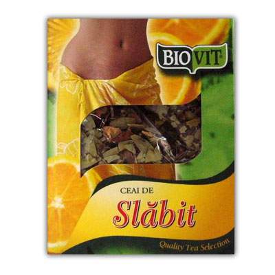 Ceai de slabit cu lamaie BioVit, 50 g, Naturavit