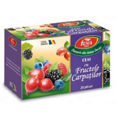 Ceai fructele carpatilor Aromafruct, 20 plicuri, Fares