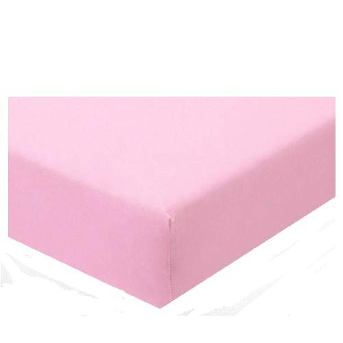 Cearceaf 100% bumbac roz, 120x60 cm, Pirulos
