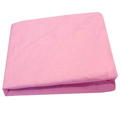 Cearceaf cu elastic roz, 60x120 cm, BebeMix