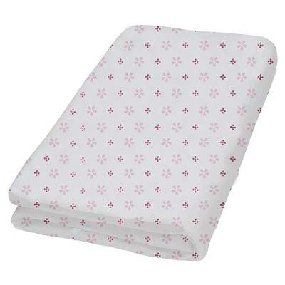 Cearceaf de pat cu floricele roz, 60x120 cm, DouxNid