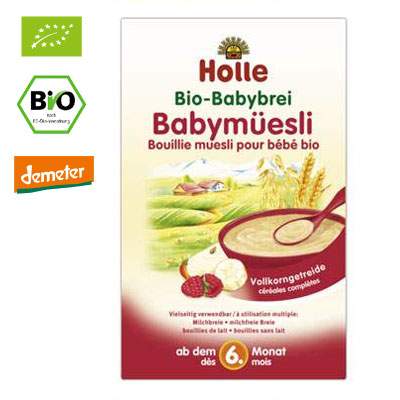 Cereale Bio cu fructe fara lapte, Gr. 6 luni, 250 g, Holle Baby Food