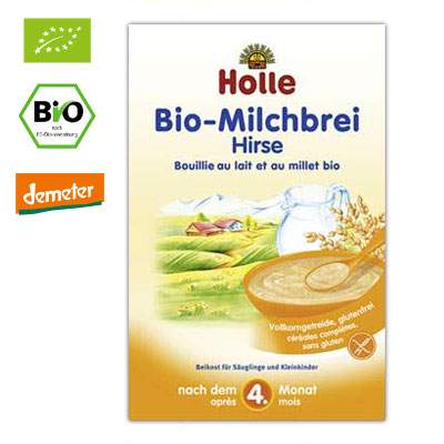 Cereale Bio cu lapte si mei, Gr. 4 luni, 250 g, Holle Baby Food