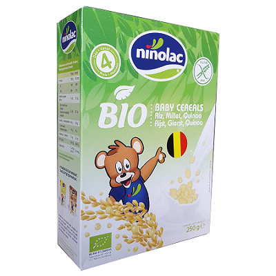 Cereale Bio cu Orez, Mei si Quinoa, + 4 luni, 250 g