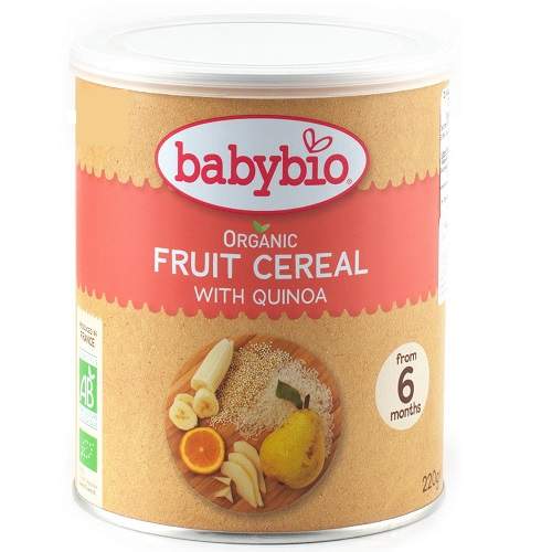 Cereale Bio cu quinoa si fructe, +6 luni, 220 g, Babynat