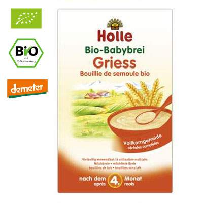 Cereale Bio din gris organic, Gr.+4 luni, 250 g, Holle Baby Food