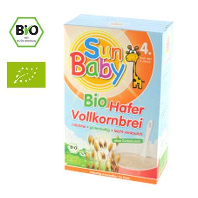 Cereale Bio din ovaz, Gr. 4 luni, 250 g, Sun Baby Food