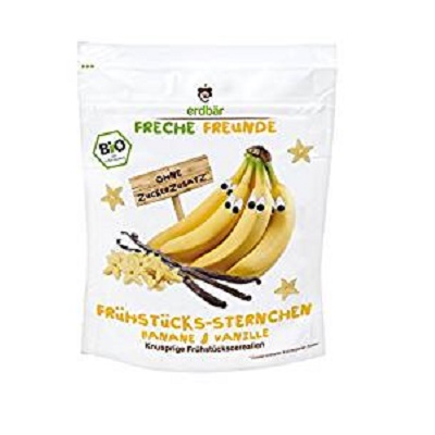 Cereale Bio stelute cu banane si vanilie, 125 g, Freche Freunde