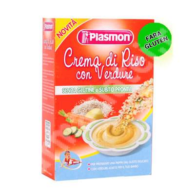 Cereale crema de orez si legume solubile, Gr. +4 luni, 170 g, Plasmon