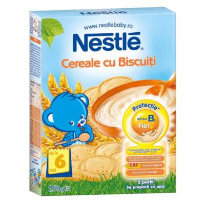 Cereale cu biscuiti, 6 luni, 250 ml, Nestle