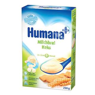 Cereale cu lapte si biscuiti, Gr. 6 luni, 250 g, Humana