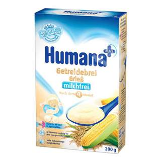 Cereale Gris fara lapte, Gr. 4 luni, 200 g, Humana