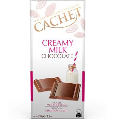 Ciocolata cu lapte si 31% cacao, 100 g, Cachet