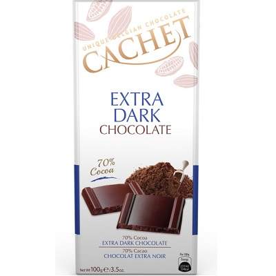 Ciocolata extra neagra 70%, 100g, Cachet