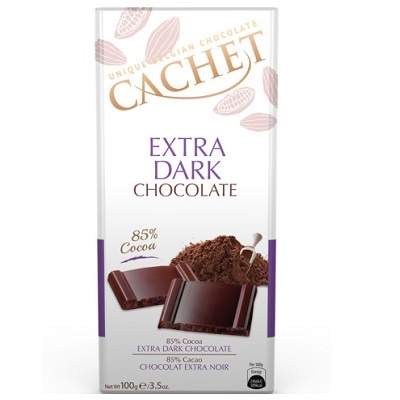 Ciocolata extra neagra 85%, 100g, Cachet