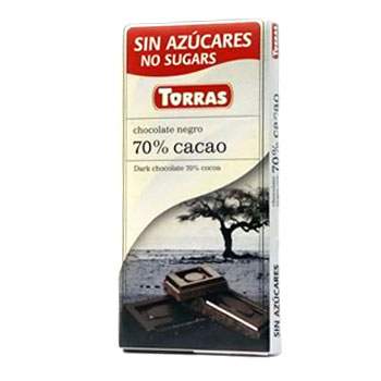 Ciocolata neagra 70% cacao, 100 g, Torras