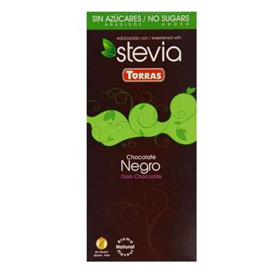 Ciocolata neagra cu Stevia, 100 g, Torras