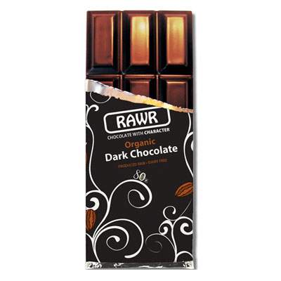 Ciocolata organica neagra, 60 g, Rawr