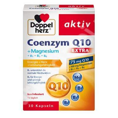 Coenzima Q10 Extra, Magneziu, B1, B5 si B6 DoppelHerz Aktiv, 30 capsule, Queisser Pharma