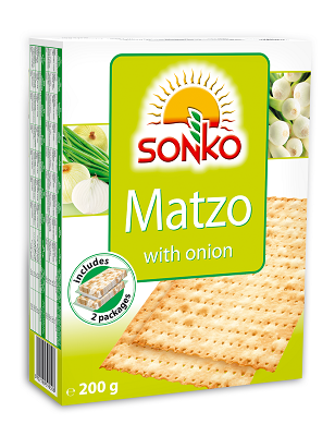 Crackers, Matzo cu ceapa, fara drojdie, 200 g, Sonko
