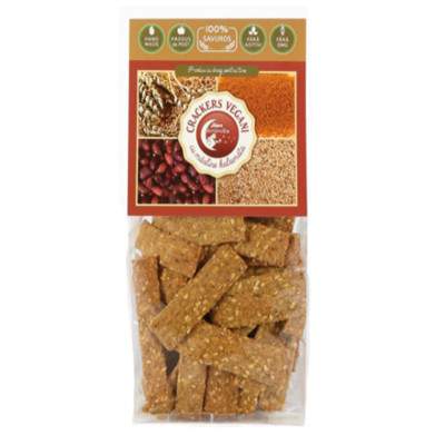 Crackers vegani cu masline Kalamata, 125 g, Hiper Ambrozia