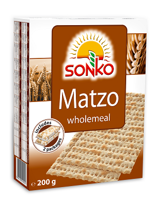 Crackers, Matzo integral, fara drojdie, 200 g, Sonko
