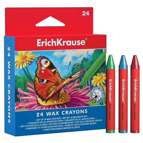 Creioane cerate colorate, 24 culori, 34931, ErichKrause