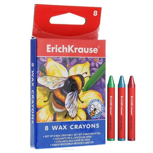 Creioane cerate colorate, 8 culori, 34929, ErichKrause