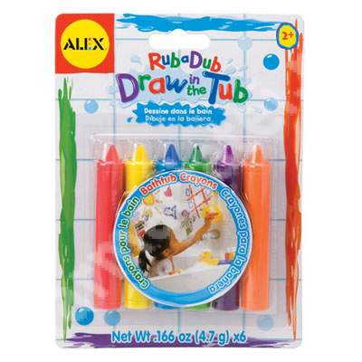 Creioane colorate de baie, 6 bucati, 639R, Alex Toys
