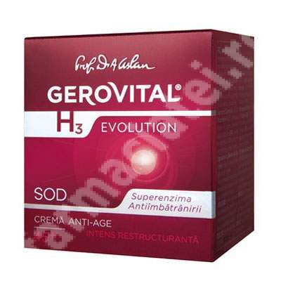 Crema anti-age intens restructuranta, 45 Gerovital H3 Evolution, 50 ml, Farmec