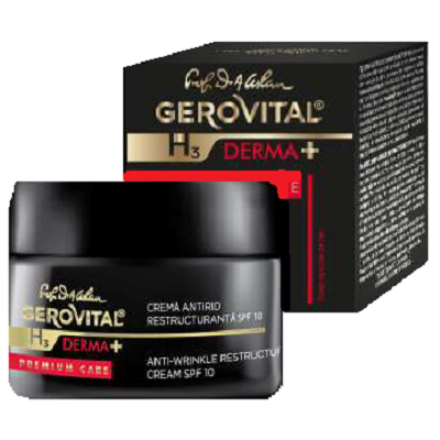 Gerovital H3 Derma+ Premium Care Crema antirid restructuranta SPF10 50 ml - Pret 82,55 Lei