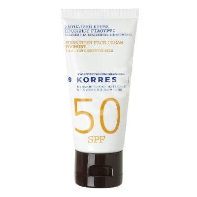 Crema de fata cu iaurt pentru protectie solara SPF 50+, 50 ml, Korres