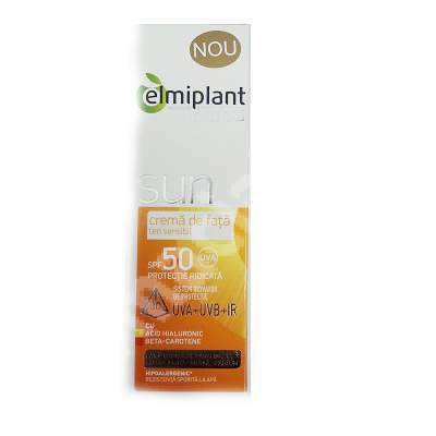 Crema de fata cu protectie solara Elmiplant Sun Sensitive, SPF 50+, 50 ml