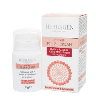 Crema filler cu sfere de acid hialuronic si atellocolagen, 50g, Herbagen