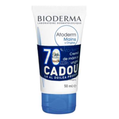 Crema pentru maini si unghii Atoderm, 50 ml, Bioderma (70% Cadou la al 2 lea produs)
