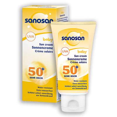 Crema pentru protectie solara SPF 50+, 75 ml, Sanosan