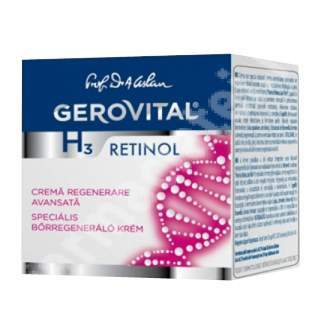Crema pentru regenerare avansata Gerovital H3 Retinol, 50 ml, Farmec