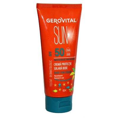 Crema pentru fata SPF50 tenta naturala Gerovital H3 Derma+ Sun, 50ml, Farmec