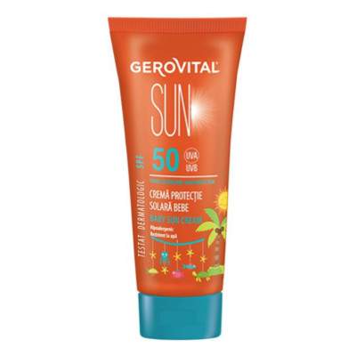 Crema protectie solara bebe SPF50 Gerovital Sun, 100 ml, Farmec
