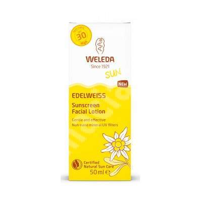 Crema protectie solara cu floare de colt pentru fata SPF 30 Sun, 50 ml, Weleda