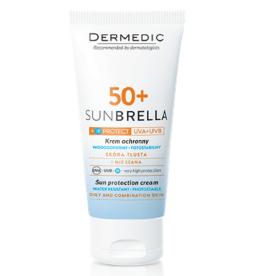 Crema protectie solara SPF50+ ten mixt - gras tendinta acneica Sunbrella, 50g, Dermedic