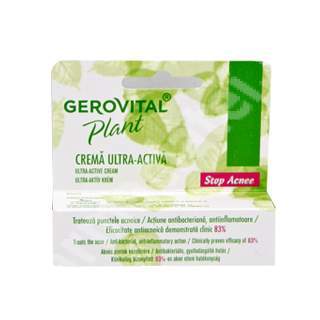 Crema ultra-activa pentru ten acneic Gerovital Plant Stop Acnee, 15 ml, Farmec